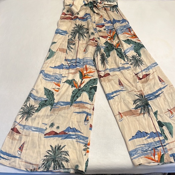 NWT The Games We Play Paradise Silk High Waisted Pants - Picture 4 of 8